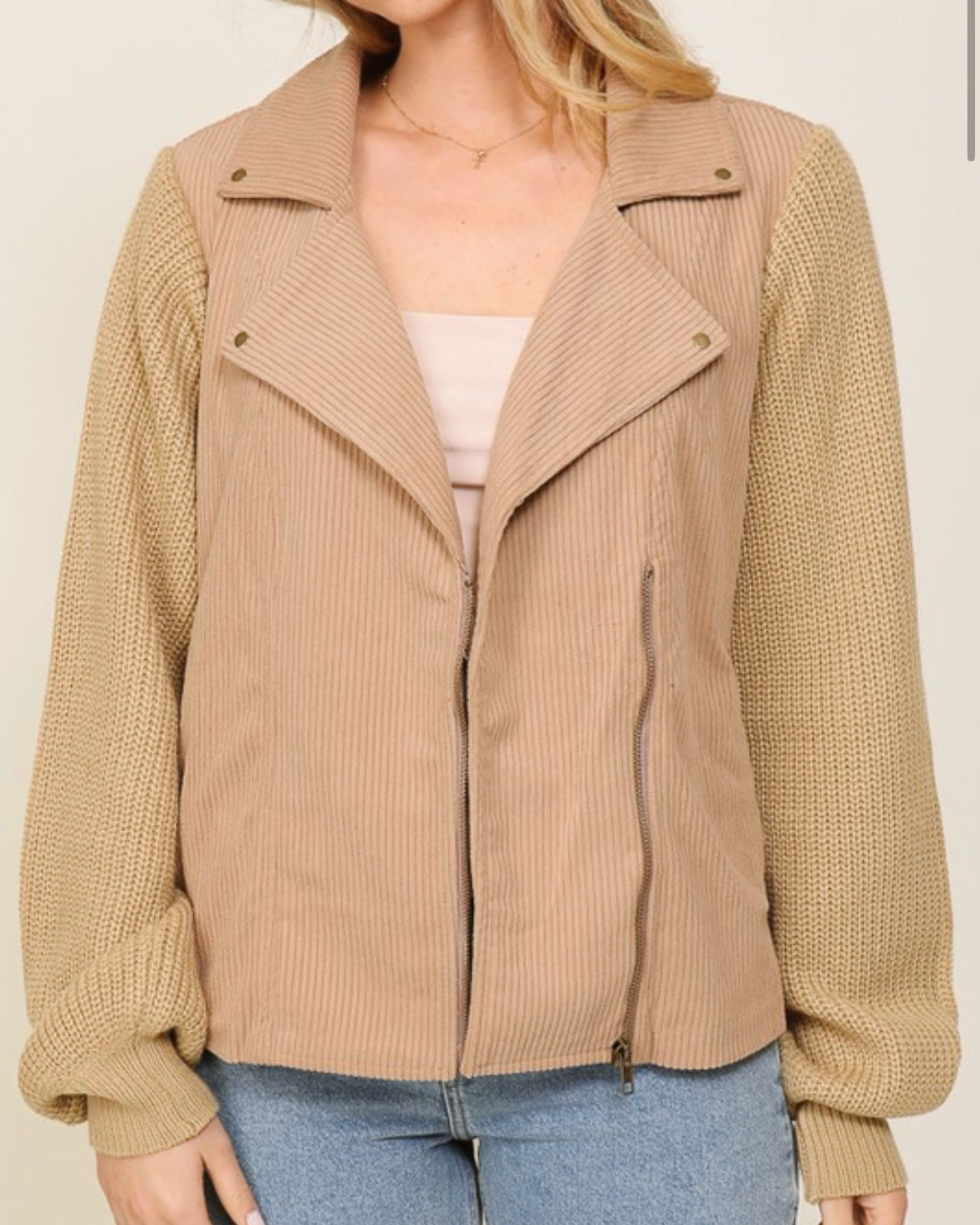 Corduroy Sweater Sleeve Southern Jacket