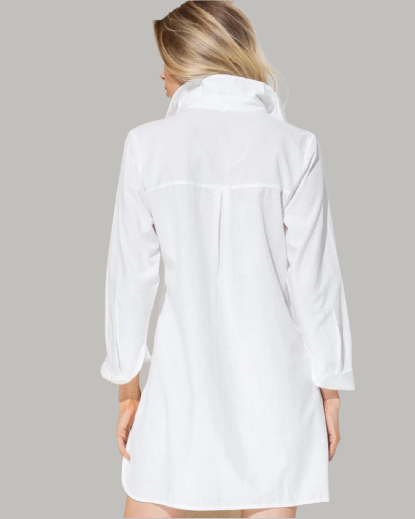 Luxe Blanc Shirt Dress