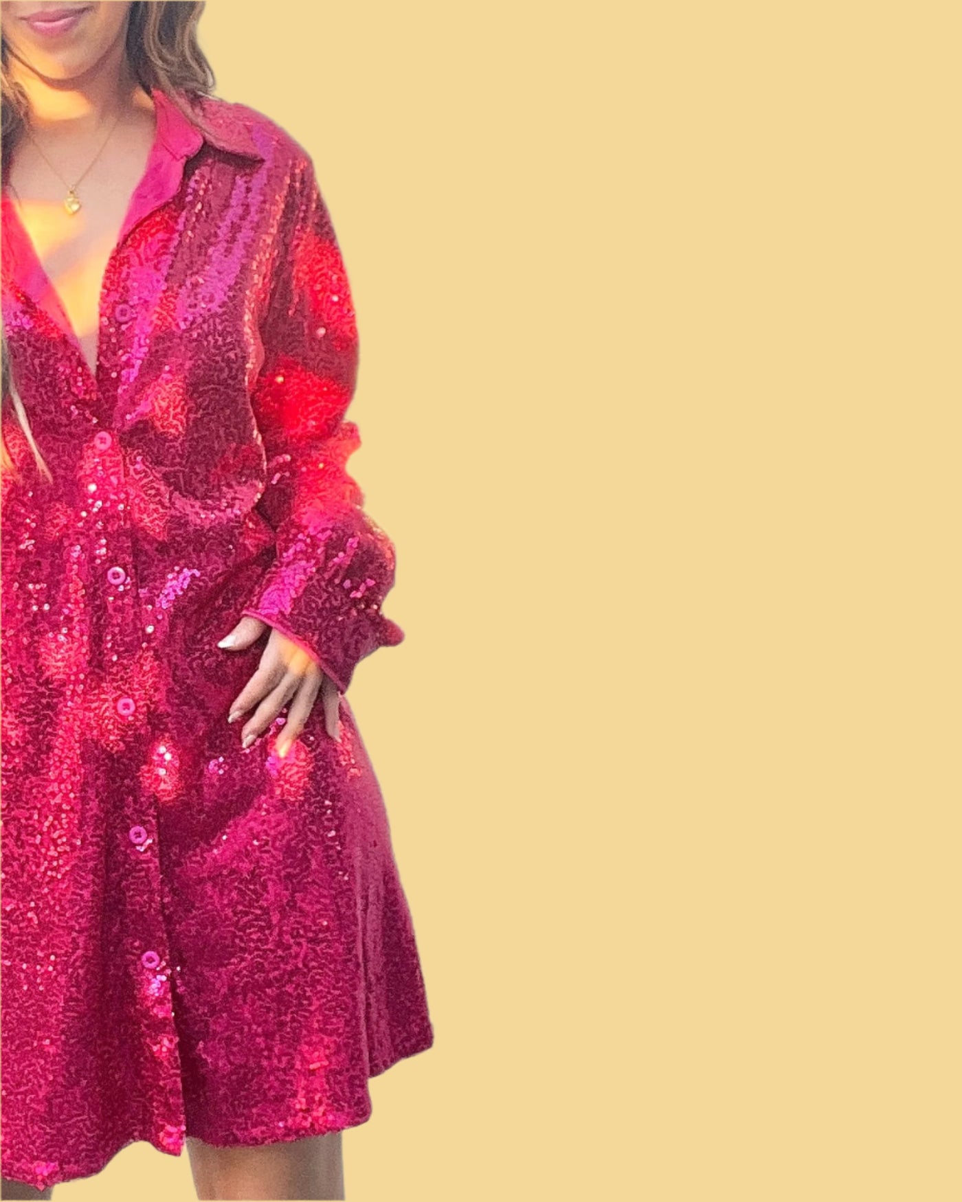 Fuchsia Shine Dress
