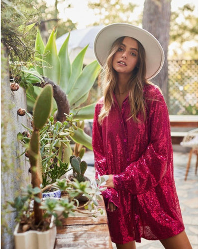 Fuchsia Shine Dress