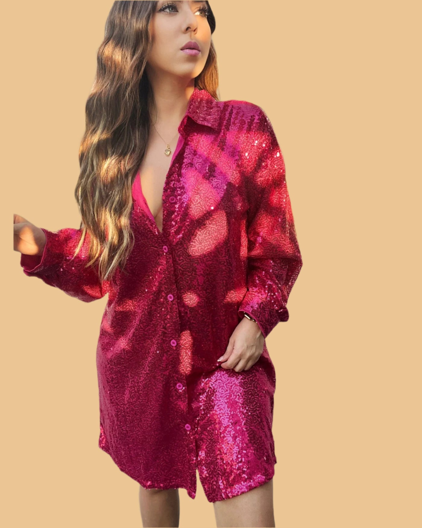 Fuchsia Shine Dress
