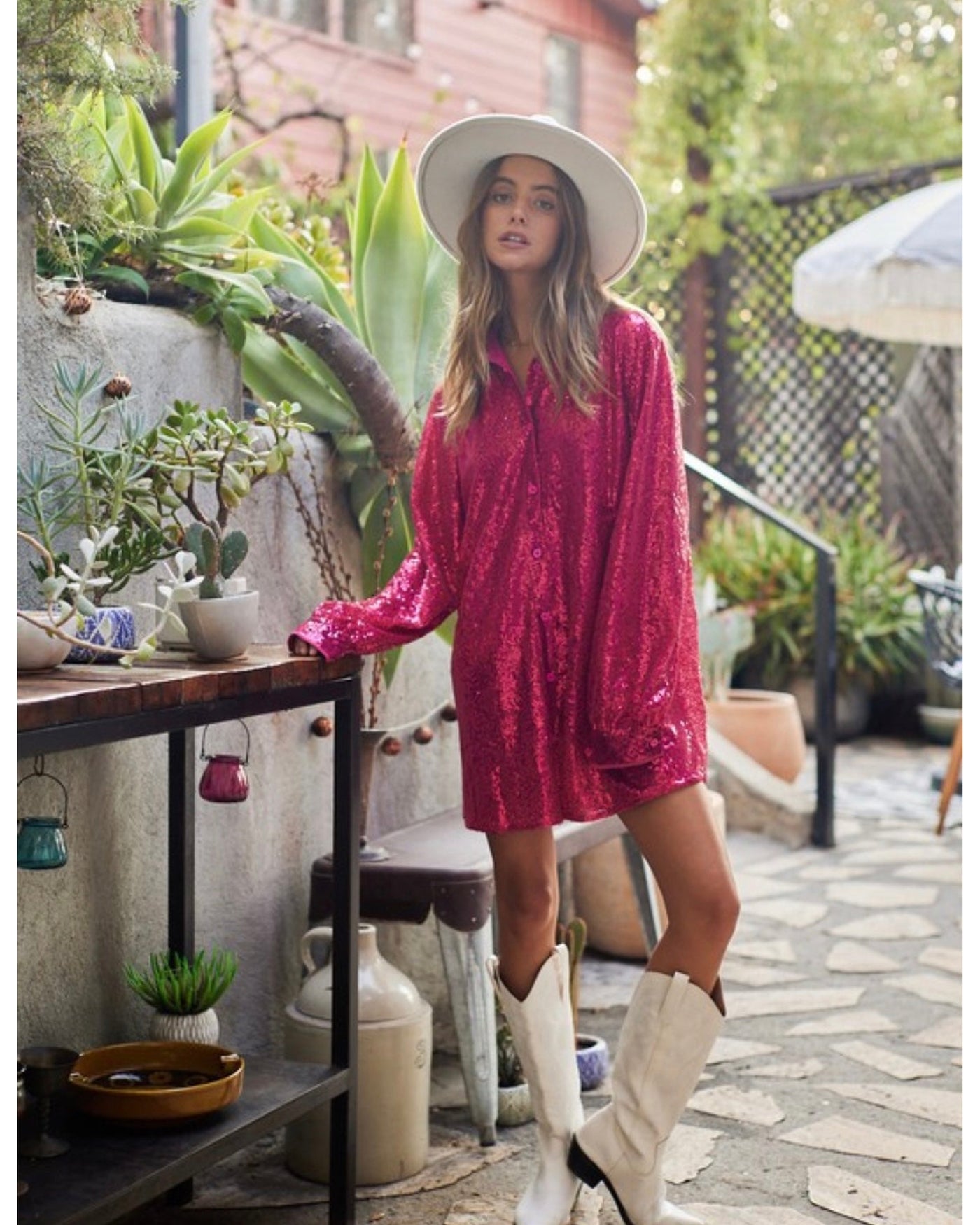 Fuchsia Shine Dress