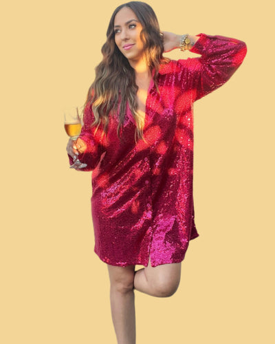 Fuchsia Shine Dress